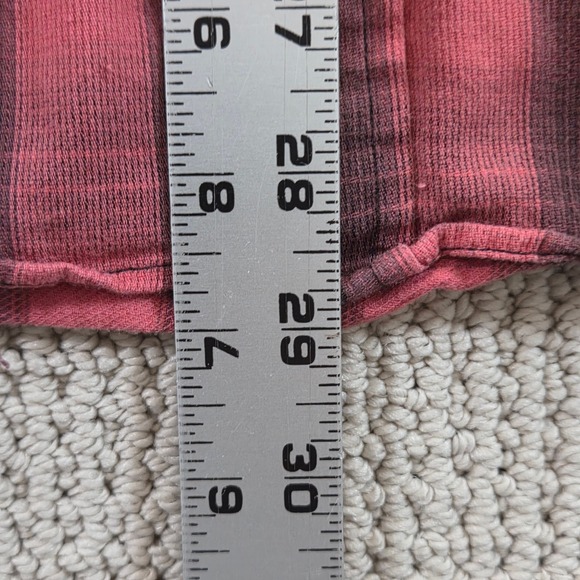 Pendleton Button Down Shirt Red Black Plaid Short‎ Sleeve 100% Cotton Mens Large - Picture 7 of 7